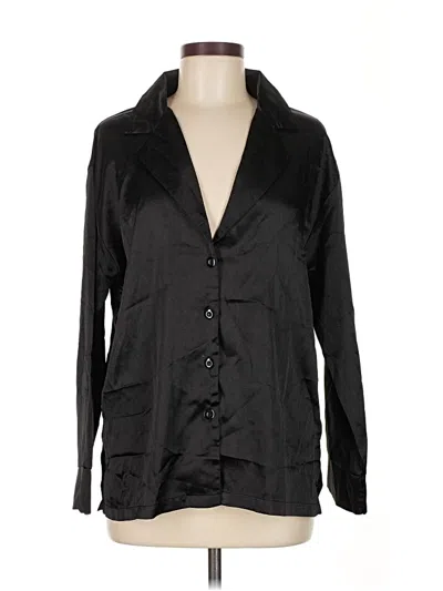 Pre-owned Unbranded Long Sleeve Blouse In Black