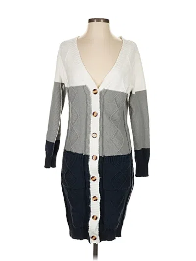 Pre-owned Feit Cardigan Sweater In Gray