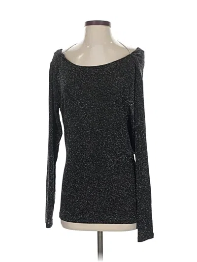 Pre-owned Michael Michael Kors Long Sleeve Top Gray One Shoulder Neckline Tops