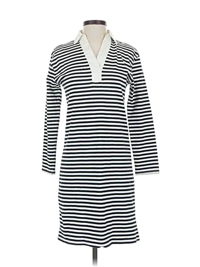 Pre-owned Lands' End Casual Dress In White