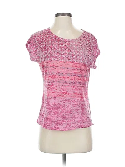 Pre-owned Prana Short Sleeve Top Pink Scoop Neck Tops