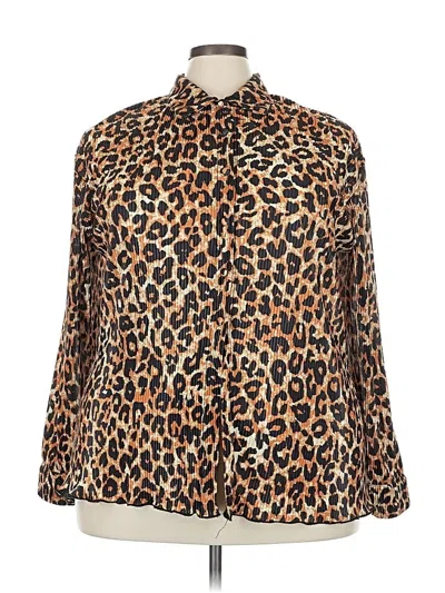 Pre-owned Unbranded Long Sleeve Blouse In Brown