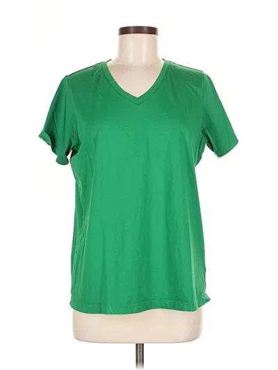 Pre-owned Lands' End Short Sleeve T-shirt In Green