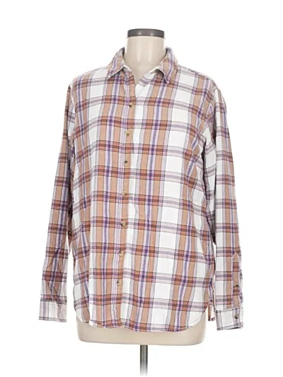 Pre-owned Jachs Girlfriend Long Sleeve Button Down Shirt In Brown