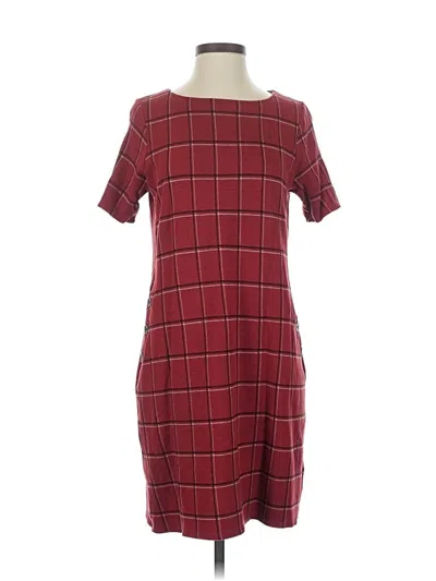 Pre-owned Jjill Casual Dress In Burgundy