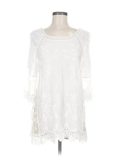 Pre-owned Kindred 3/4 Sleeve T-shirt In White