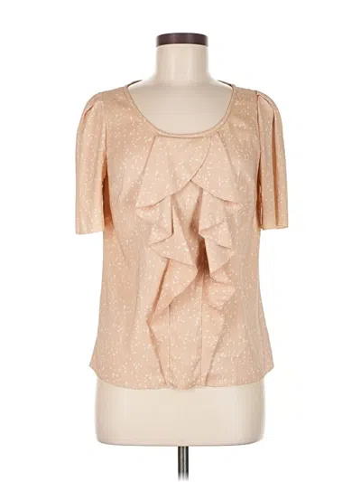 Pre-owned Ann Taylor Short Sleeve Blouse In Brown