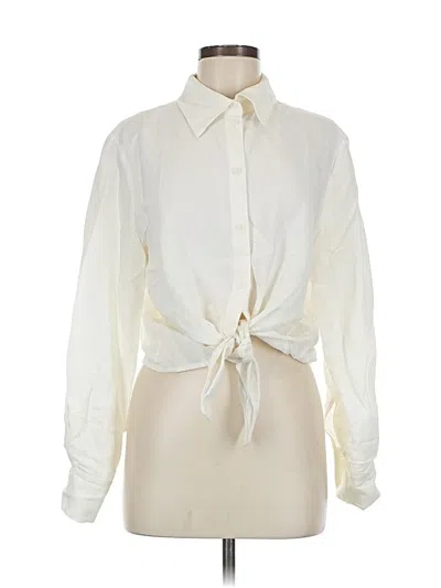Pre-owned Los Angeles Atelier & Other Stories Long Sleeve Blouse In White