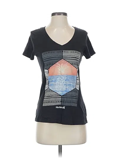 Pre-owned Hurley Short Sleeve T-shirt In Black