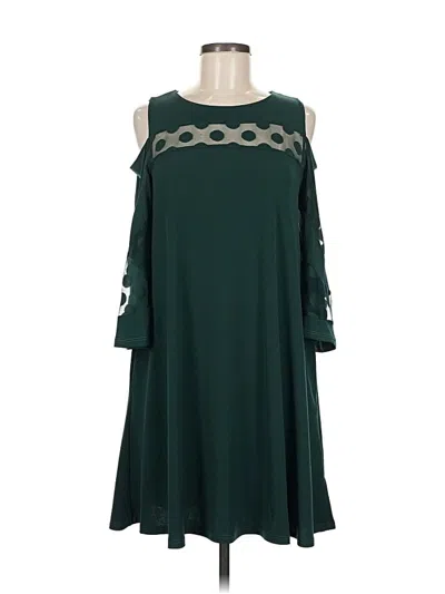 Pre-owned Nina Leonard Casual Dress In Green