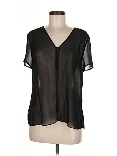 Pre-owned Chelsea28 Short Sleeve Blouse In Black
