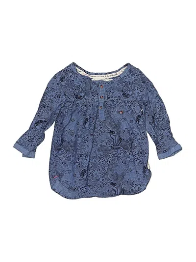 Pre-owned H&m L.o.g.g. Kids' Long Sleeve Henley Shirt In Blue