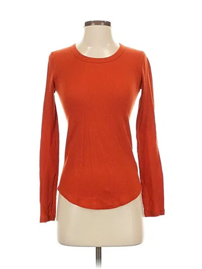 Pre-owned Gap Long Sleeve T-shirt In Orange