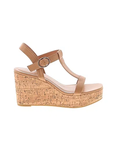 Pre-owned Journee Collection Wedges In Brown
