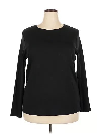 Pre-owned Talbots Long Sleeve T-shirt In Black