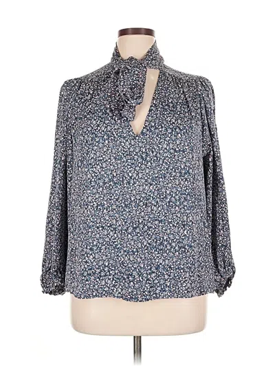 Pre-owned Unbranded 3/4 Sleeve Blouse In Blue