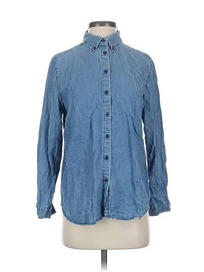 Pre-owned & Other Stories Long Sleeve Button Down Shirt In Blue