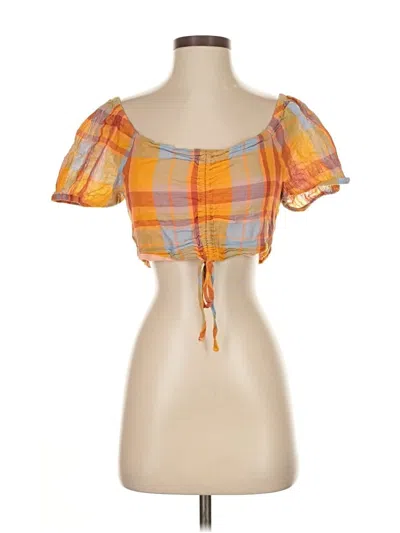 Pre-owned Cotton On Short Sleeve Blouse In Orange