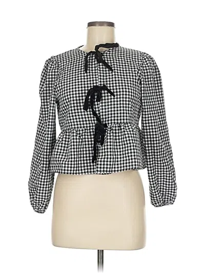 Pre-owned Unbranded Long Sleeve Blouse In Black