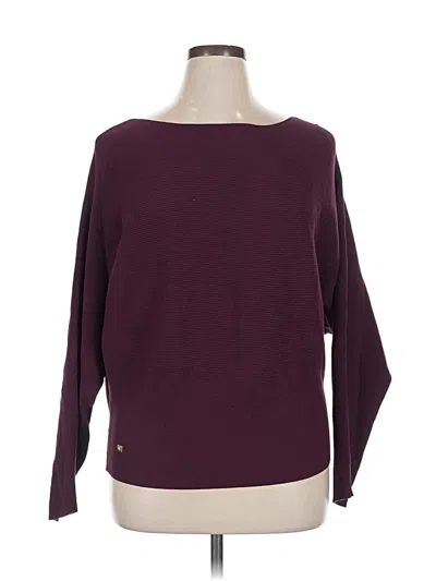 Pre-owned Polo Ralph Lauren 3/4 Sleeve T-shirt In Burgundy