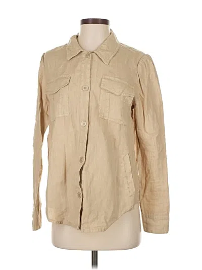 Pre-owned Michael Stars Long Sleeve Button Down Shirt In Brown