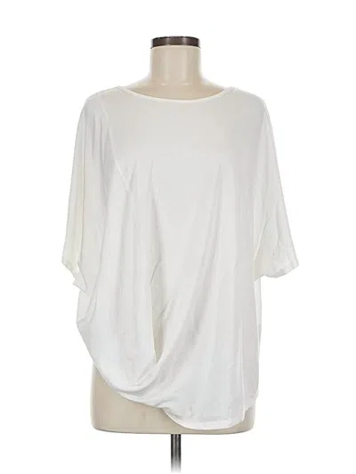 Pre-owned Athleta 3/4 Sleeve T-shirt In White