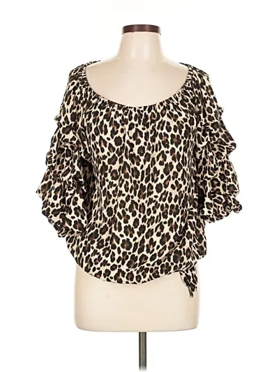 Vince Camuto 3/4 Sleeve Blouse In Brown