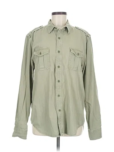 Pre-owned Lucky Brand Long Sleeve Button Down Shirt In Green