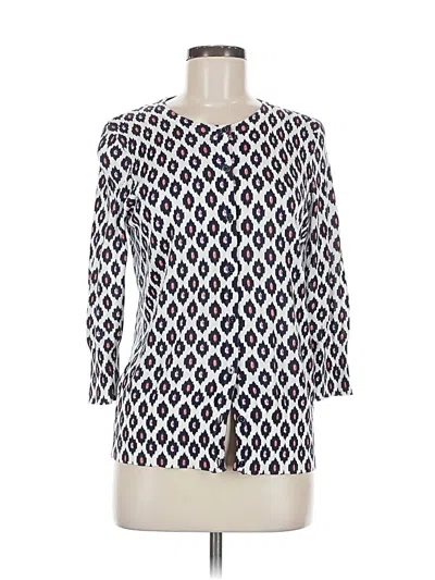 Pre-owned Foxcroft Cardigan Sweater In White