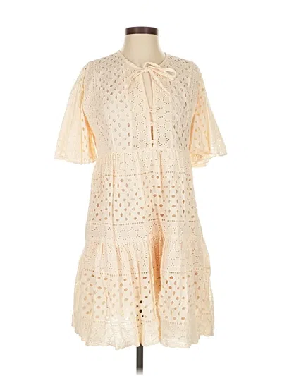 Pre-owned Charina Sarte Casual Dress In White