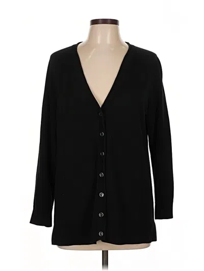 Pre-owned Talbots Cardigan Sweater In Black