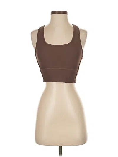 Pre-owned Recess Tank Top Brown Halter Neckline Tops