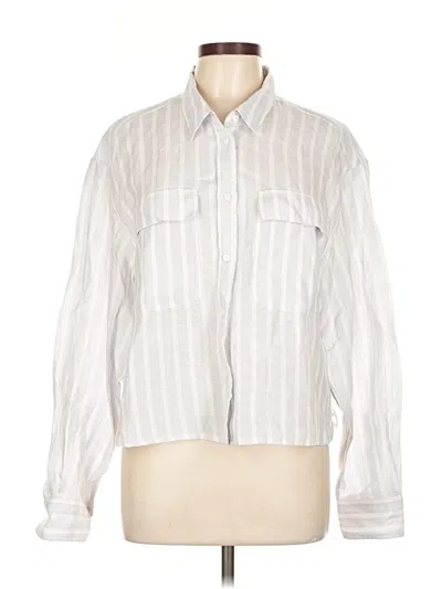 Pre-owned Gap Long Sleeve Button Down Shirt In Silver
