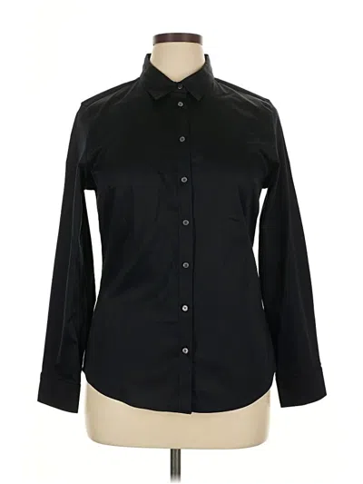 Pre-owned Banana Republic Factory Store Long Sleeve Button Down Shirt In Black
