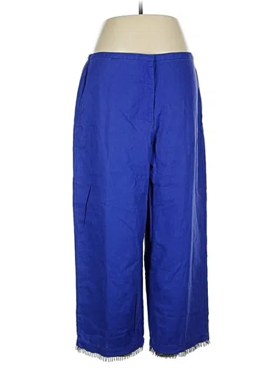 Pre-owned Marsh Landing Blues Linen Pants In Blue