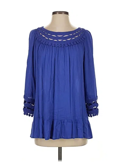 Andree By Unit Long Sleeve Blouse In Blue