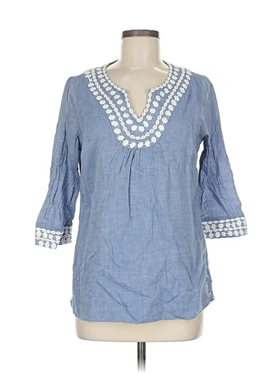 Pre-owned Boden 3/4 Sleeve Blouse In Blue