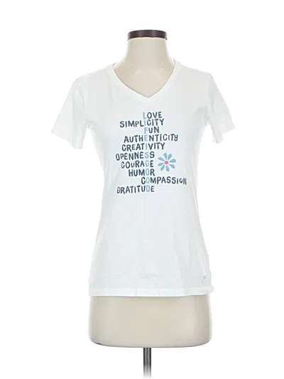 Pre-owned Life Is Good Short Sleeve T-shirt In White