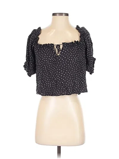 Pre-owned Billabong 3/4 Sleeve Blouse In Black