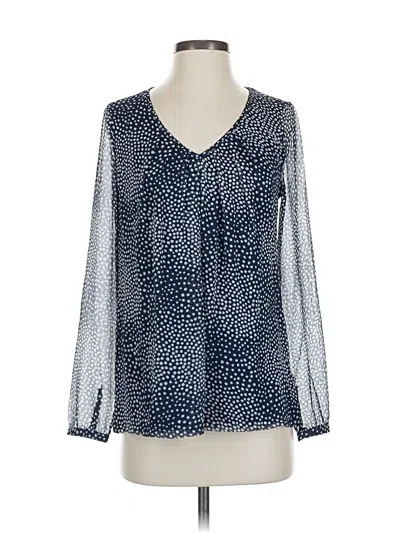 Pre-owned Boden Long Sleeve Blouse In Blue