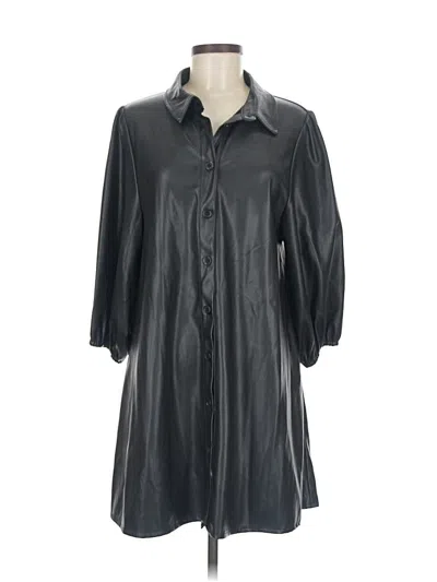 Pre-owned Dolce Cabo 3/4 Sleeve Button Down Shirt In Black