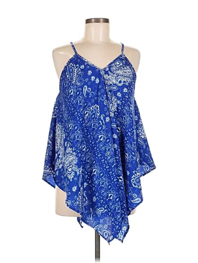 Pre-owned Rebellion Sleeveless Blouse In Blue