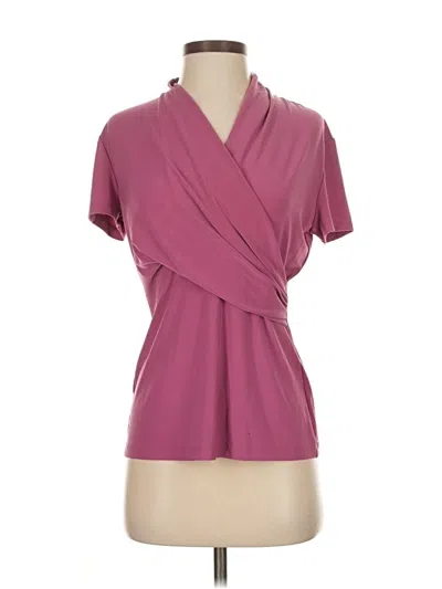 Pre-owned Dkny Short Sleeve Blouse In Pink