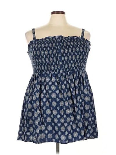 Pre-owned Torrid Sleeveless Top Blue Paisley Pattern Tops