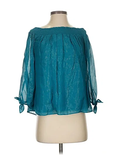 Pre-owned Lilly Pulitzer 3/4 Sleeve Blouse In Blue