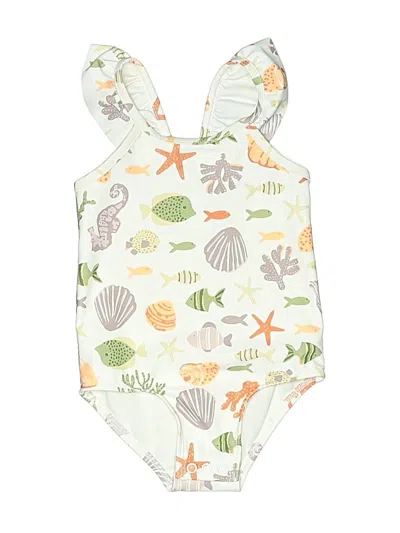 Pre-owned Little Planet Kids' One Piece Swimsuit In White