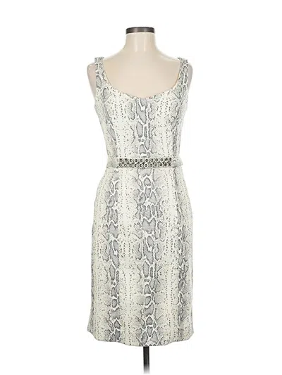 Pre-owned Teri Jon Cocktail Dress In White