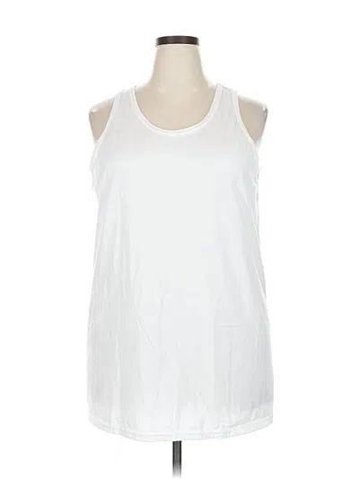 Pre-owned Hanes Sleeveless T-shirt In White