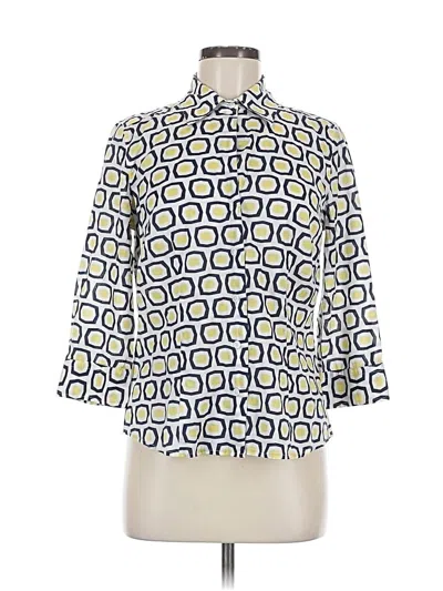 Pre-owned Ann Taylor 3/4 Sleeve Blouse In Blue
