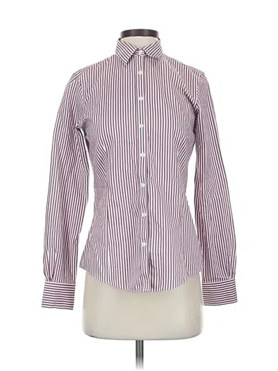 Pre-owned Brooks Brothers 346 Long Sleeve Button Down Shirt In Burgundy